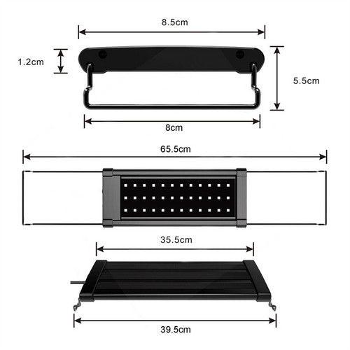 LED Light 40cm Full Spectrum Aquarium Lighting Aqua Plant Fish Tank Lamp 15W.