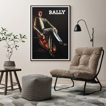 Wall Art 50cmx70cm Bally Man & Woman 2 Sets Black Frame Canvas.