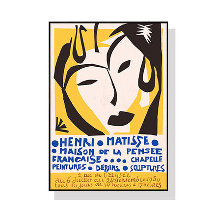Wall Art 70cmx100cm Henri Matisse Black Frame Canvas.