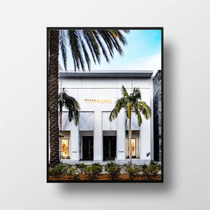 Wall Art 50cmx70cm Fashion Store Black Frame Canvas.