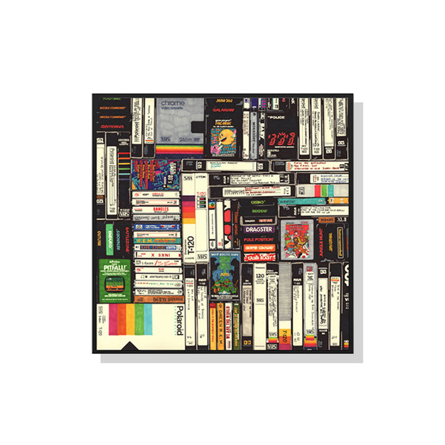 Wall Art 80cmx80cm Book Black Frame Canvas.