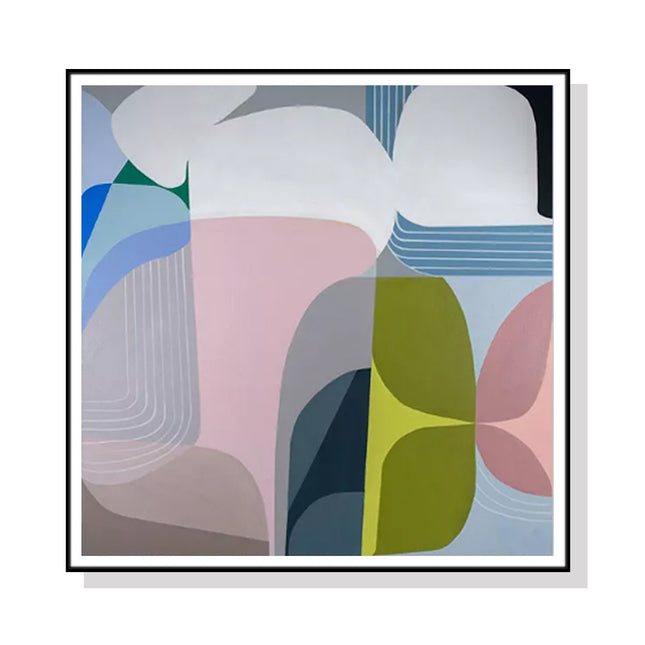 Wall Art 90cmx90cm Skyways Black Frame Canvas.
