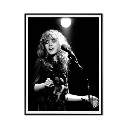Wall Art 60cmx90cm Young Stevie Nicks in Concert Poster, Black Frame Canvas.