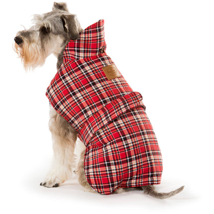 Tartan Red Dog Coat 35cm.
