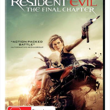 Resident Evil - The Final Chapter DVD.