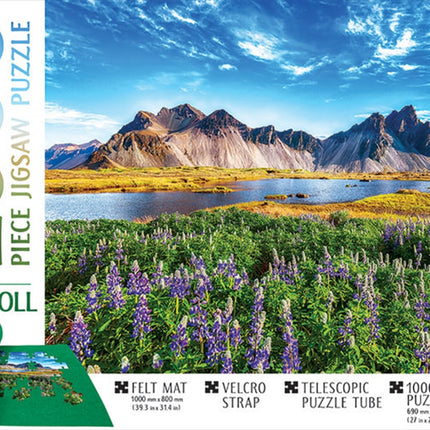 Stokknes Cape Iceland - 1000 Piece Puzzle - (Includes Roll-Up Mat).
