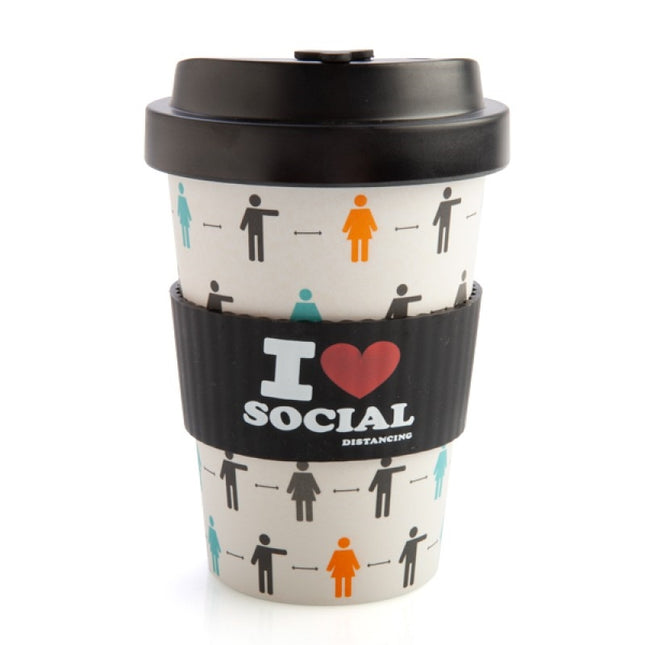 I Heart Social Distancing Eco-to-Go Bamboo Cup.