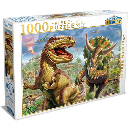 T Rex And Triceratops 1000 Piece Puzzle.