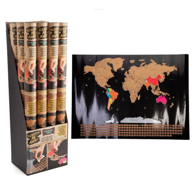 Scratch Me Away World Travel Map.