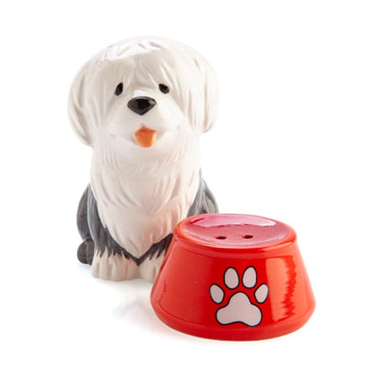 Sheepdog Bowl Salt Pepper Set.