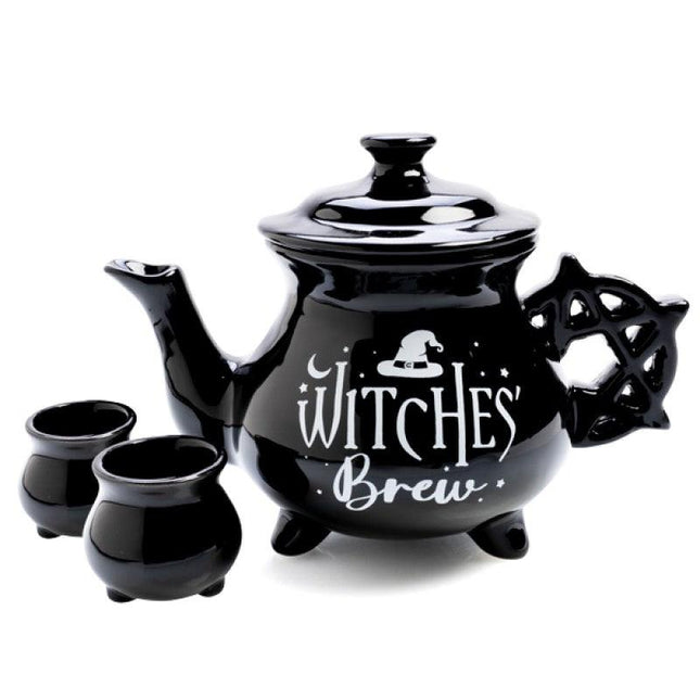 Witches' Brew Cauldron Tea Set.