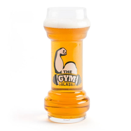Gym Class Dumbbell Shaped Glass.