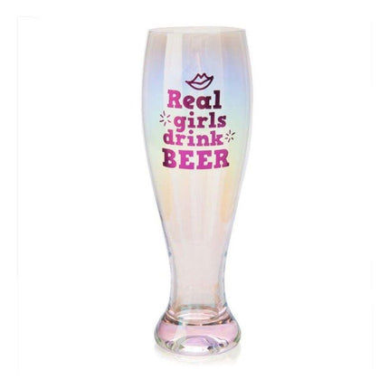 Real Girls Drink Beer Tallulah Aurora Pilsner Glass.