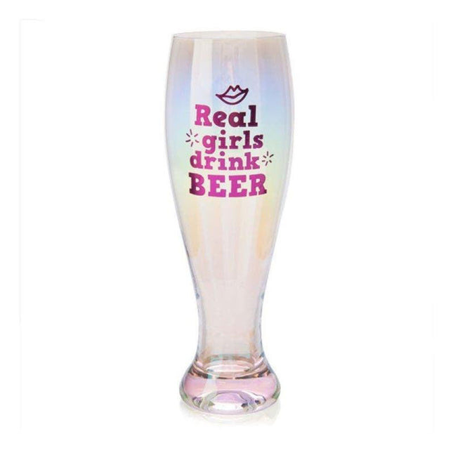 Real Girls Drink Beer Tallulah Aurora Pilsner Glass.