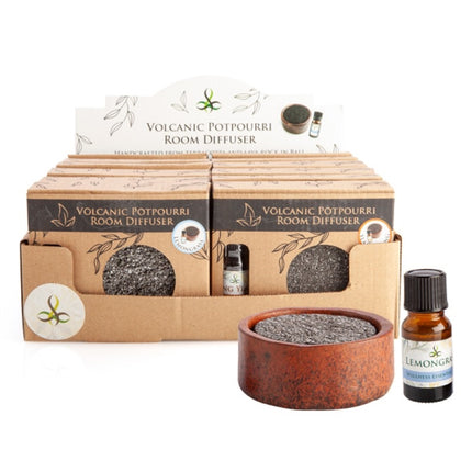 Volcanic Room Diffuser in Terracotta Dish - Assorted.