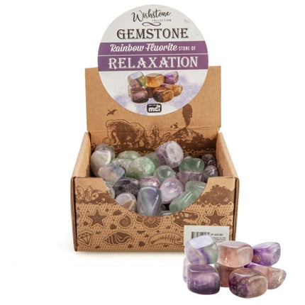 Gemstone Tumbled Rainbow Fluorite (SENT AT RANDOM).