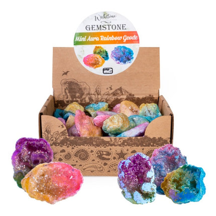 Gemstone Mini Rainbow Aura Geode (SENT AT RANDOM).