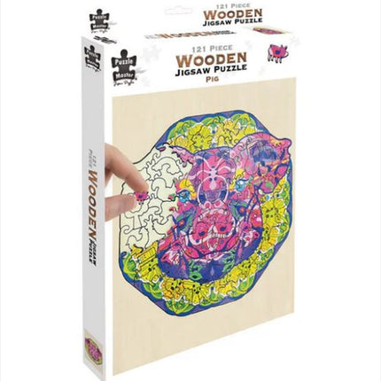 Pig Wooden Puzzle 121 Piece Puzzle.