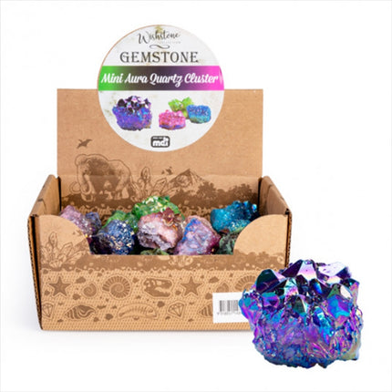 Gemstone Mini Aura Quartz Cluster (SENT AT RANDOM).