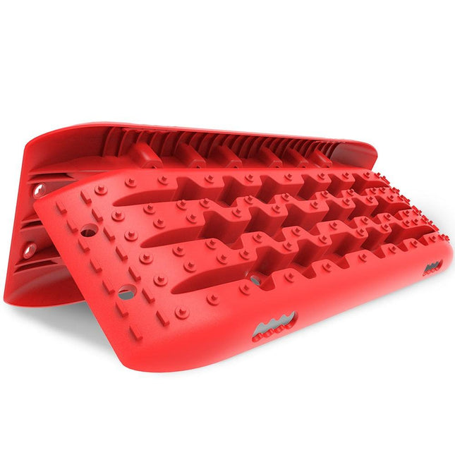 X-BULL KIT1 Recovery track Board Traction Sand trucks strap mounting 4x4 Sand Snow Car RED.