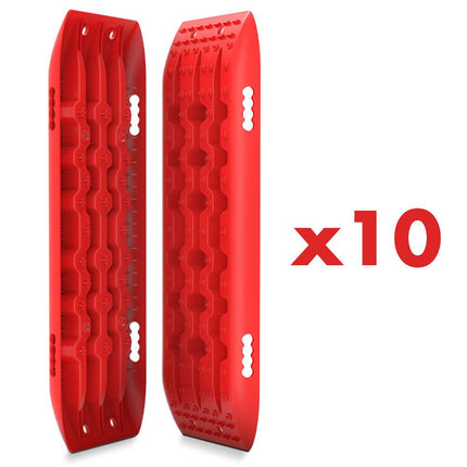 X-BULL 10 Pairs Recovery tracks Boards 10T / Sand tracks/ Mud tracks Gen 2.0 Red.