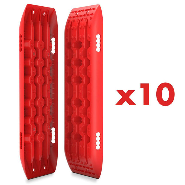 X-BULL 10 Pairs Recovery tracks Boards 10T / Sand tracks/ Mud tracks Gen 2.0 Red.
