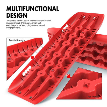 X-BULL Hitch Receiver 5T Recovery Receiver With 2PCS Recovery tracks Boards Gen2.0 Red.