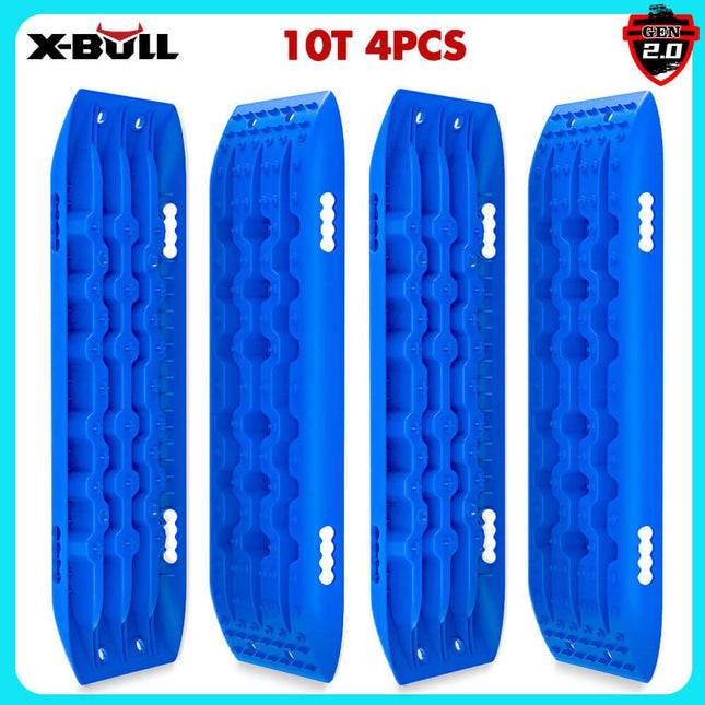 X-BULL Recovery Tracks Gen 2.0 10T Sand Mud Snow 2 Pairs Offroad 4WD 4x4 2PC 91CM Blue.
