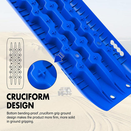 X-BULL Recovery Tracks Gen 2.0 10T Sand Mud Snow 2 Pairs Offroad 4WD 4x4 2PC 91CM Blue.