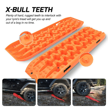 X-BULL Recovery tracks Boards 10T 2 Pairs Sand Mud Snow With Mounting Bolts pins.