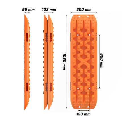 X-BULL Recovery tracks Boards 10T 2 Pairs Sand Mud Snow With Mounting Bolts pins.