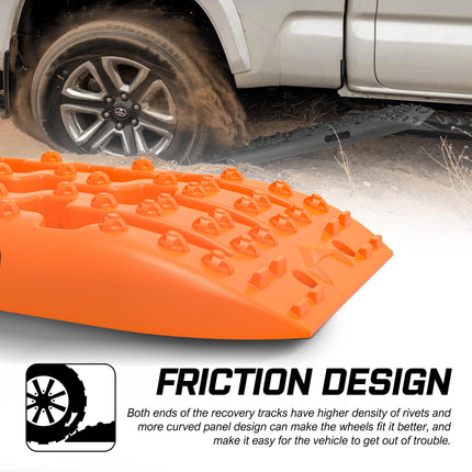 X-BULL 2PCS Recovery Tracks Snow Tracks Mud tracks 4WD With 4PC mounting bolts.