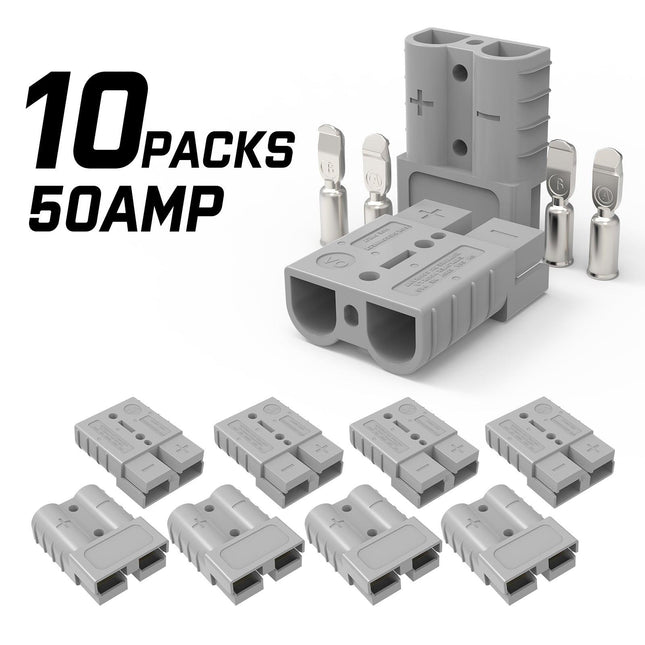 10x Anderson Plug Anderson Style Plug Connectors 50AMP 6AWG 12-24V DC Power Tool.