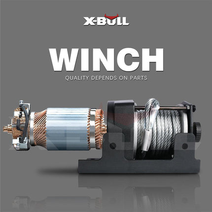 X-BULL Electric Winch 3000lbs Steel Wire Cable 12V Boat ATV UTV Winch Trailer 2 Units.