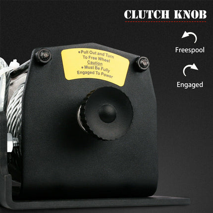 X-BULL Electric Winch 3000lbs/1360kg Wireless 12V Steel Cable ATV 4WD BOAT 4X4.