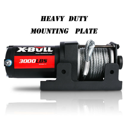 X-BULL Electric Winch 3000lbs/1360kg Wireless 12V Steel Cable ATV 4WD BOAT 4X4.