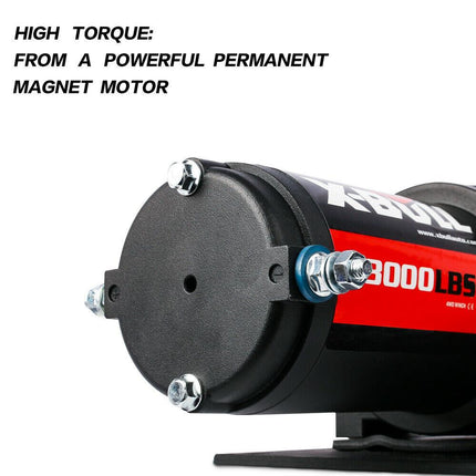 X-BULL Electric Winch 12V Wireless 3000lbs/1360kg Synthetic Rope BOAT ATV 4WD.