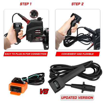 X-BULL Electric Winch 12V 6000LBS Synthetic Rope Wireless remote ATV UTV Boat Trailer 4WD.