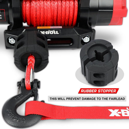 X-BULL Electric Winch 12V 6000LBS Synthetic Rope Wireless remote ATV UTV Boat Trailer 4WD.