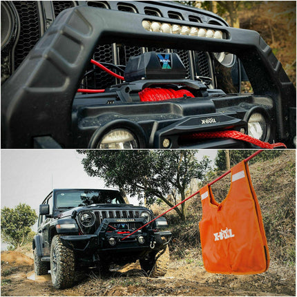 X-BULL Electric Winch 12V Synthetic Rope Wireless 14500LB Remote 4X4 4WD Boat.
