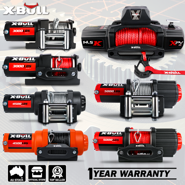 X-BULL Electric Winch 12V 4500LBS Steel Cable Wireless remote ATV UTV Boat Trailer.