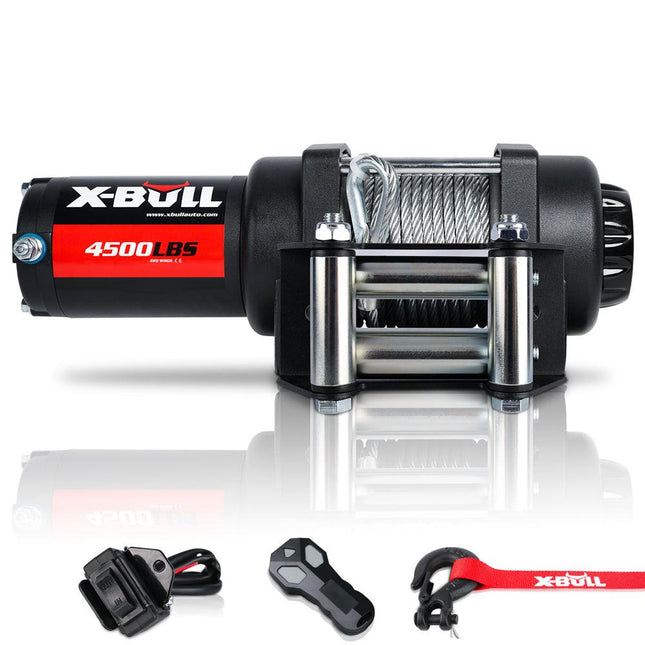 X-BULL Electric Winch 12V 4500LBS Steel Cable Wireless remote ATV UTV Boat Trailer.