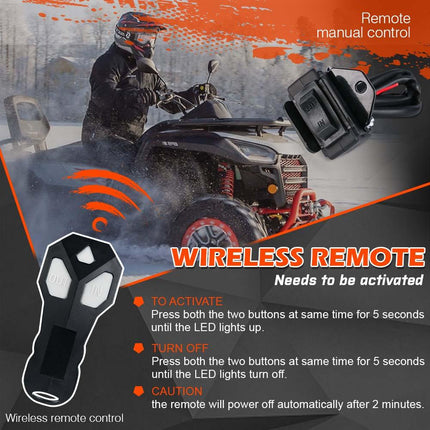 X-BULL 4500LB Electric Winch 12V Winch Boat Trailer ATV Steel Cable With 5.5MX13M Synthetic Rope Grey.