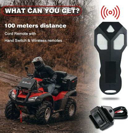 X-BULL Electric Winch 12v Synthetic Rope 4500LBS Wireless Remote ATV UTV 2041KG.