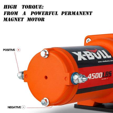 X-BULL Electric Winch 12v Synthetic Rope 4500LBS Wireless Remote ATV UTV 2041KG.
