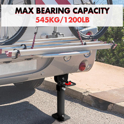 X-BULL 4x 440mm Drop Down Corner Legs W/Handle Steel Base Caravan Stabilizer Black.