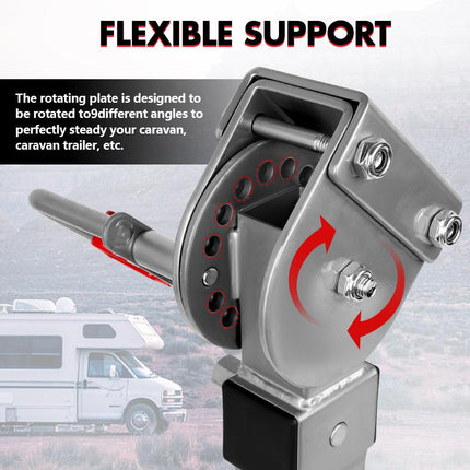 X-BULL Drop Down Corner Legs 440MM- 560MM Caravan Corner Stabilizer 1200LBS 2PCS Silver.