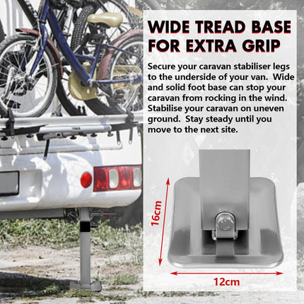 X-BULL Drop Down Corner Legs 440MM- 560MM Caravan Corner Stabilizer 1200LBS 2PCS Silver.