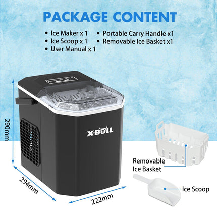 Ice Maker Machine 2.2L Portable Ice Cube Tray Bar Countertop Party Commercial.