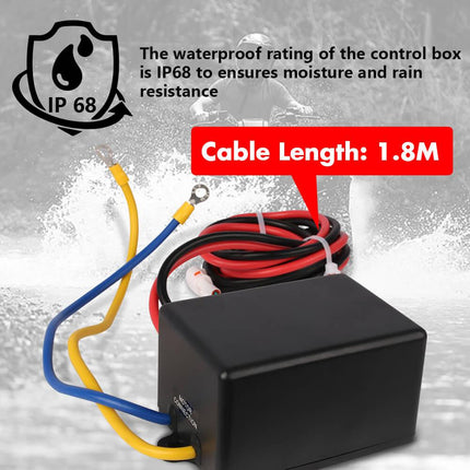 Electric Winch 4500LBS Winch Steel Cable Trailer Towing Remote ATV Winch UTV Winch 4WD.
